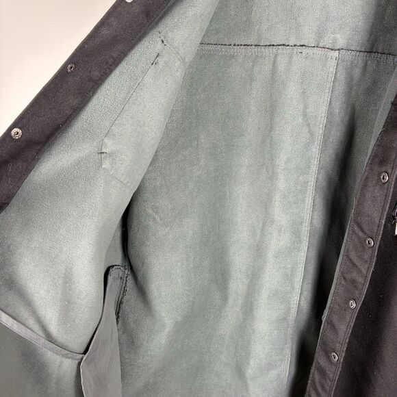 Dickies Mens Work Jacket Black Size 3XL Button Down Fleece Lined Heavy Duty - Picture 4 of 6